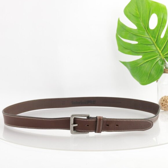 Timberland PRO Mens Belt Size 52 3XL Brown Leather 1 1/2" Wide Casual Work - Picture 14 of 14